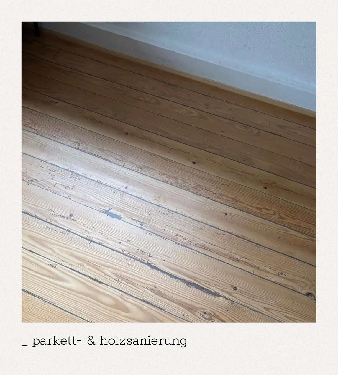 Sanierung eines alten Parkettbodens